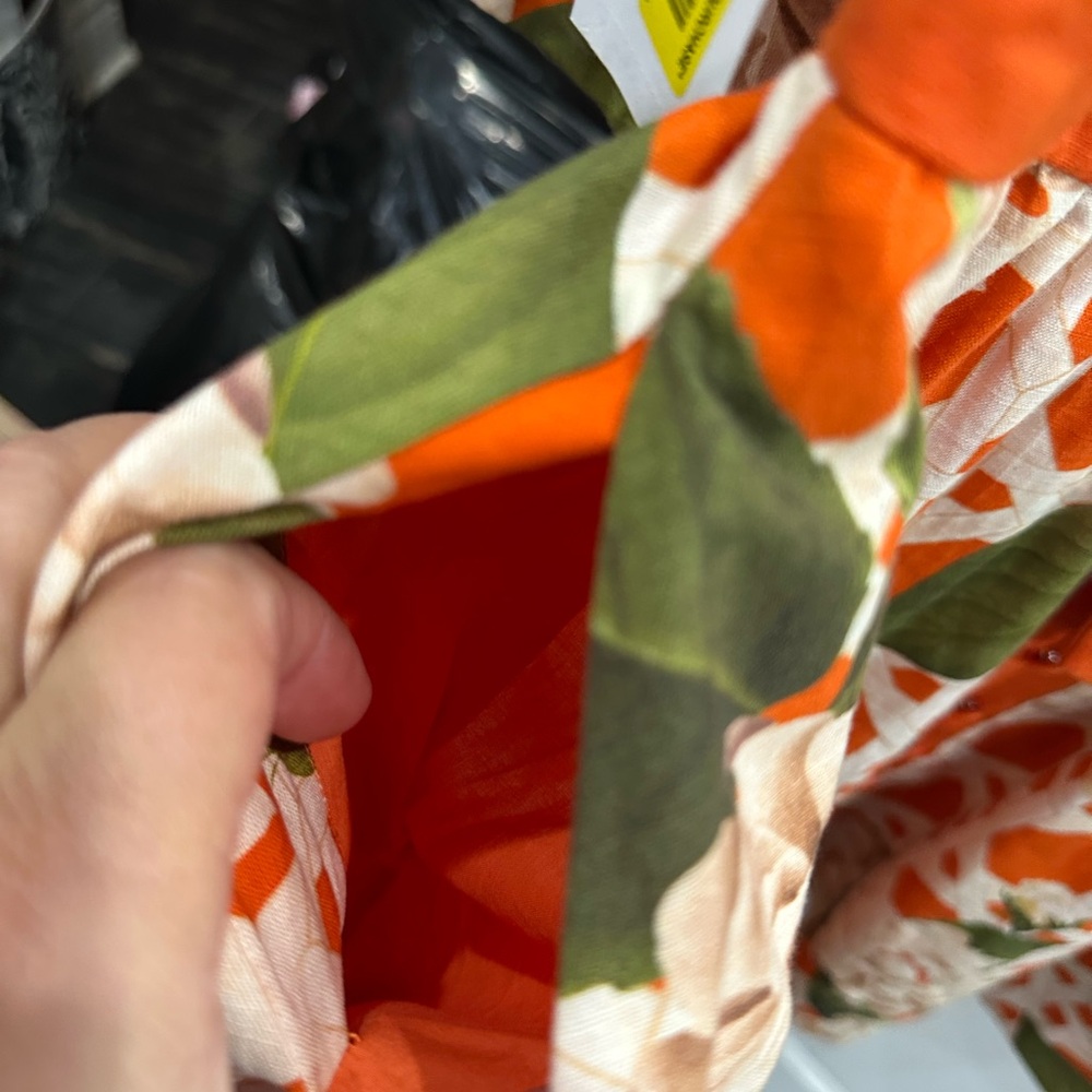 Floral Orange Women's Dress - Picture 4 of 6